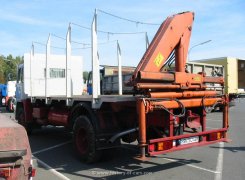 B&uuml;ssing BS15 L Rungen Aufbau und Hiab Ladekran 1970