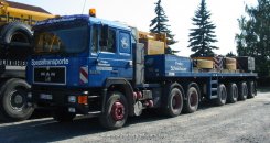 MAN F90 6x4 Sattelzugmaschine Fricke-Schmidbauer mit Kran-Ballast-Auflieger 1986-1994