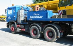 MAN F90 6x4 Sattelzugmaschine Fricke-Schmidbauer mit Kran-Ballast-Auflieger 1986-1994