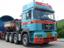 MAN F2000 Evo 41.464 8x4/4 Schwerlast-Sattelzugmaschine Gruber Logistics 1998-2000
