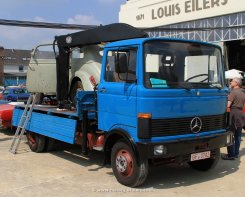 Mercedes-Benz LP kubische Kabine, leicht Pritsche mit Hiab Ladekran 1977-1984