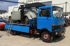 Mercedes-Benz LP kubische Kabine, leicht Pritsche mit Hiab Ladekran 1977-1984